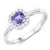 0.96 Carat Genuine Purple Pink Sapphire and White Diamond 14K White Gold Ring by Bids.com