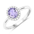 1.15 Carat Genuine Pink Sapphire and White Diamond 14K White Gold Ring by Bids.com