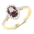 1.68 Carat Genuine Brownish Pink Sapphire and White Diamond 14K Yellow Gold Ring by Bids.com