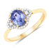 1.27 Carat Genuine Blue Sapphire and White Diamond 14K Yellow Gold Ring by Bids.com