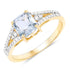 1.62 Carat Genuine Greenish Blue Sapphire and White Diamond 14K Yellow Gold Ring by Bids.com