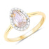 1.27 Carat Genuine White Sapphire and White Diamond 14K Yellow Gold Ring by Bids.com