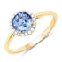 1.35 Carat Genuine Blue Sapphire and White Diamond 14K Yellow Gold Ring by Bids.com