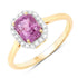 1.91 Carat Genuine Pink Sapphire and White Diamond 14K Yellow Gold Ring by Bids.com