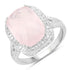 5.80 Carat Genuine Rose Quartz .925 Sterling Silver Ring by Bids.com