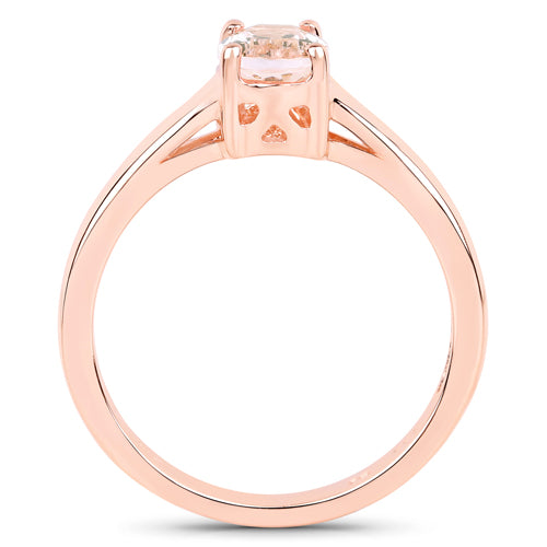 0.70 Carat Genuine Morganite .925 Sterling Silver Ring by Bids.com