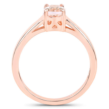 0.70 Carat Genuine Morganite .925 Sterling Silver Ring by Bids.com