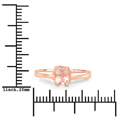 0.70 Carat Genuine Morganite .925 Sterling Silver Ring by Bids.com