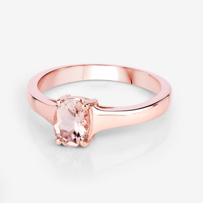 0.70 Carat Genuine Morganite .925 Sterling Silver Ring by Bids.com