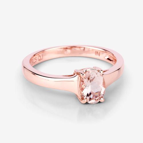 0.70 Carat Genuine Morganite .925 Sterling Silver Ring by Bids.com