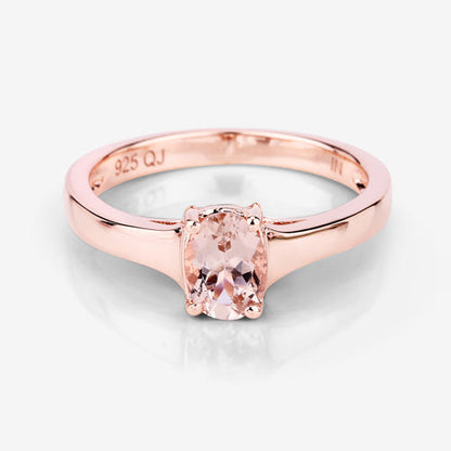 0.70 Carat Genuine Morganite .925 Sterling Silver Ring by Bids.com