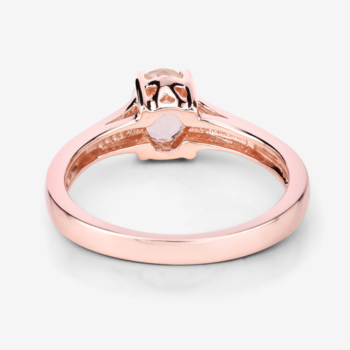 0.70 Carat Genuine Morganite .925 Sterling Silver Ring by Bids.com