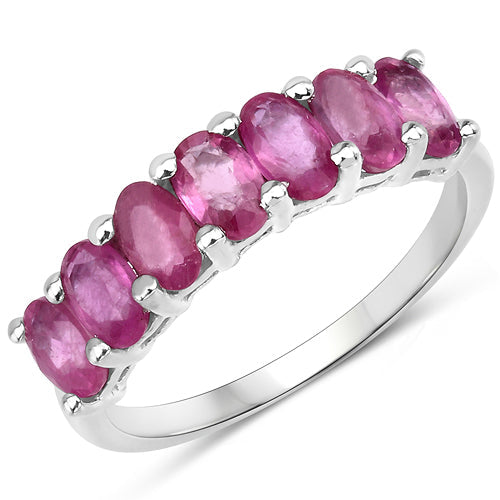 1.89 Carat Genuine Ruby .925 Sterling Silver Ring  DestGlow