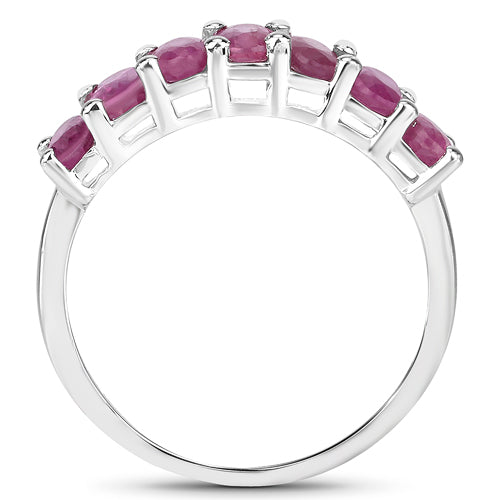 1.89 Carat Genuine Ruby .925 Sterling Silver Ring  DestGlow