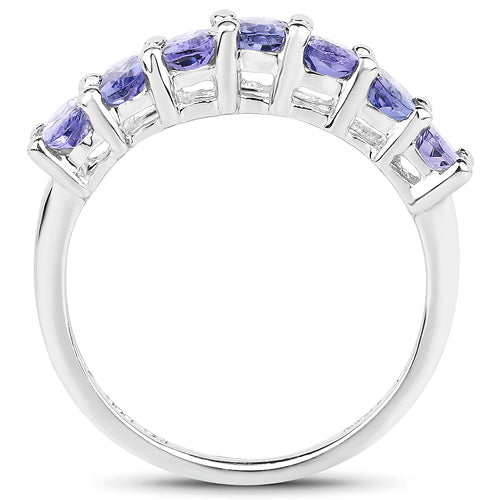 1.75 Carat Genuine Tanzanite .925 Sterling Silver Ring  DestGlow