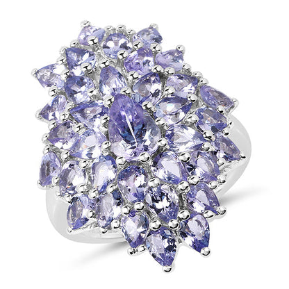 5.27 Carat Genuine Tanzanite .925 Sterling Silver Ring by Bids.com