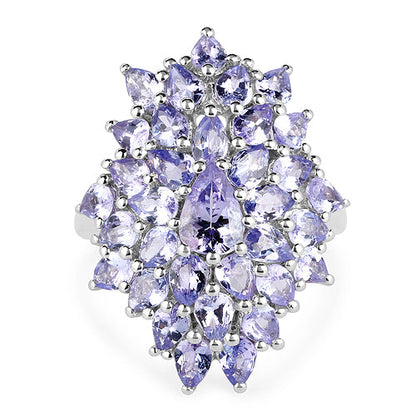 5.27 Carat Genuine Tanzanite .925 Sterling Silver Ring by Bids.com