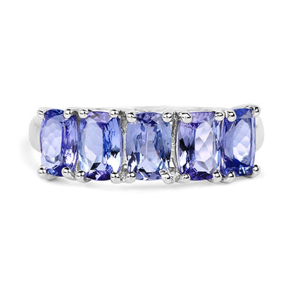 2.65 Carat Genuine Tanzanite .925 Sterling Silver Ring by Bids.com