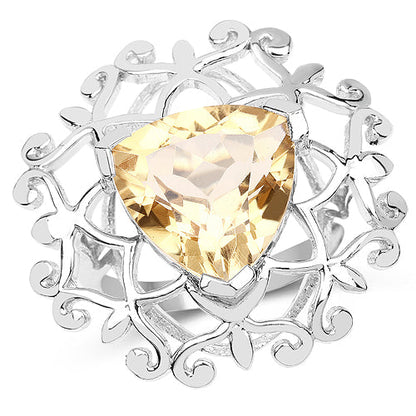 5.71 Carat Genuine Citrine .925 Sterling Silver Ring by Bids.com