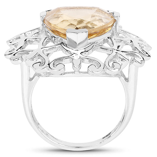 5.71 Carat Genuine Citrine .925 Sterling Silver Ring by Bids.com