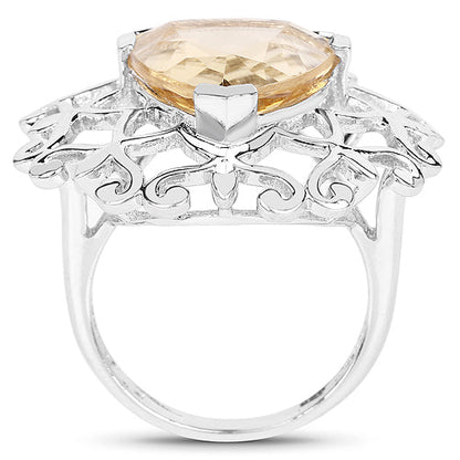 5.71 Carat Genuine Citrine .925 Sterling Silver Ring by Bids.com