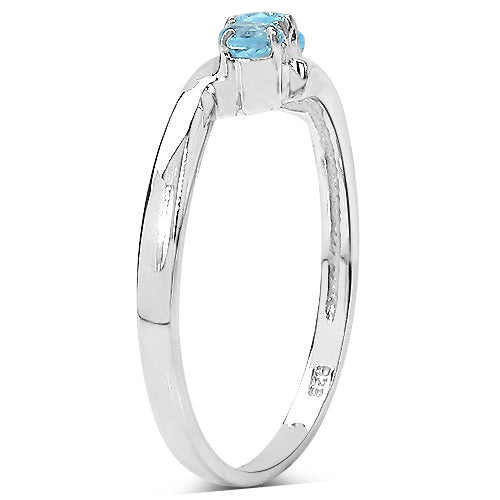 0.36 Carat Genuine Blue Topaz .925 Sterling Silver Ring  DestGlow