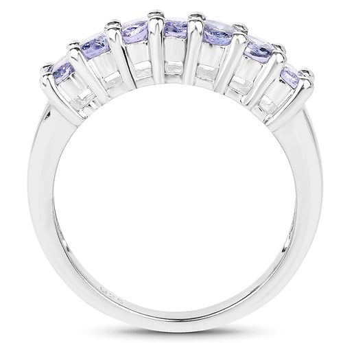 1.19 Carat Genuine Tanzanite .925 Sterling Silver Ring  DestGlow