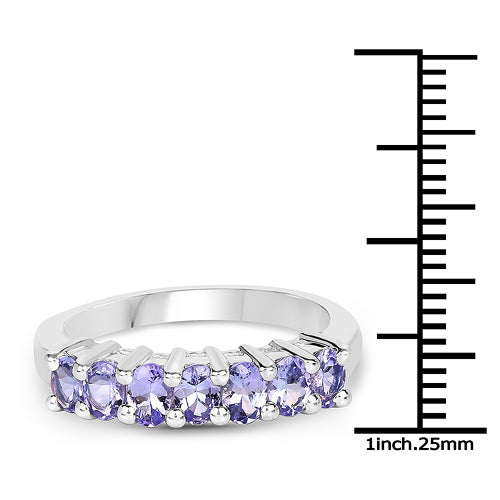 1.19 Carat Genuine Tanzanite .925 Sterling Silver Ring  DestGlow