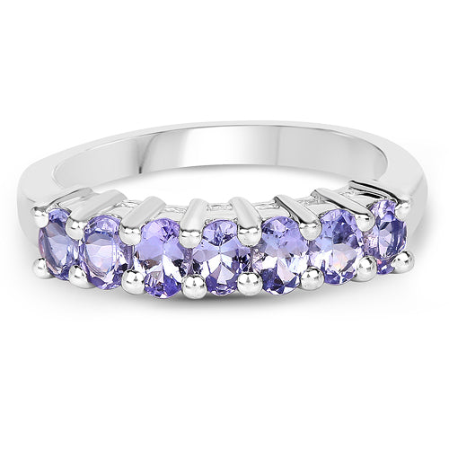 1.19 Carat Genuine Tanzanite .925 Sterling Silver Ring  DestGlow