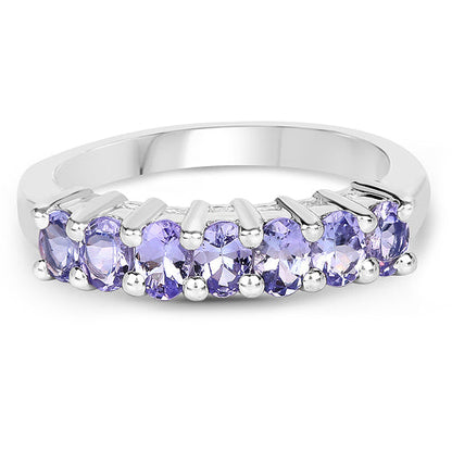 1.19 Carat Genuine Tanzanite .925 Sterling Silver Ring  DestGlow