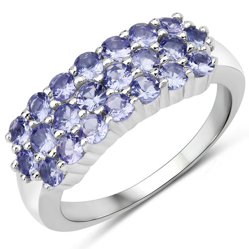 1.54 Carat Genuine Tanzanite .925 Sterling Silver Ring by Bids.com