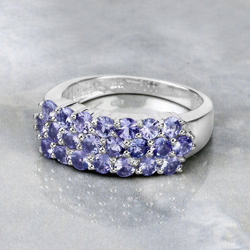 1.54 Carat Genuine Tanzanite .925 Sterling Silver Ring by Bids.com