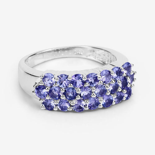 1.54 Carat Genuine Tanzanite .925 Sterling Silver Ring by Bids.com