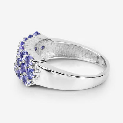 1.54 Carat Genuine Tanzanite .925 Sterling Silver Ring by Bids.com