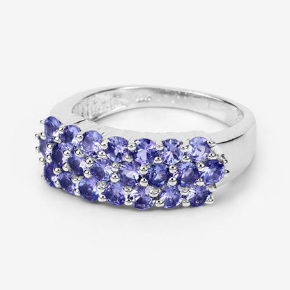 1.54 Carat Genuine Tanzanite .925 Sterling Silver Ring by Bids.com