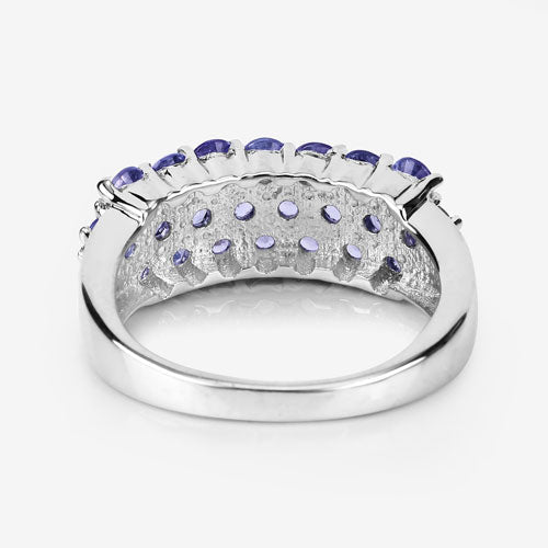 1.54 Carat Genuine Tanzanite .925 Sterling Silver Ring by Bids.com