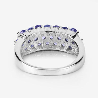 1.54 Carat Genuine Tanzanite .925 Sterling Silver Ring by Bids.com