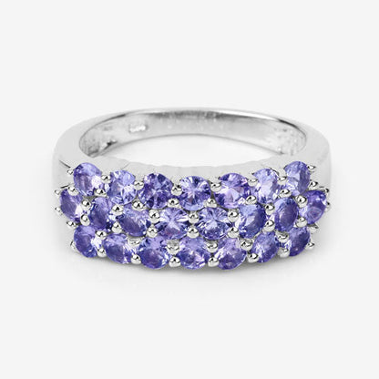 1.54 Carat Genuine Tanzanite .925 Sterling Silver Ring by Bids.com