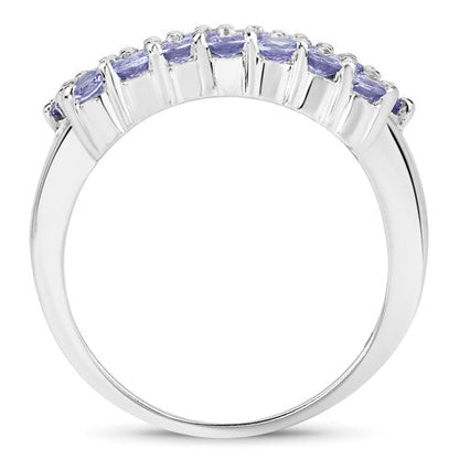 1.54 Carat Genuine Tanzanite .925 Sterling Silver Ring by Bids.com