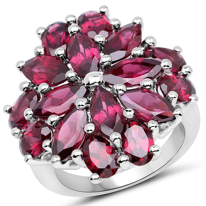 9.20 Carat Genuine Rhodolite .925 Sterling Silver Ring by Bids.com