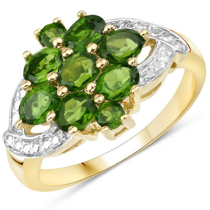 1.26 Carat Genuine Chrome Diopside .925 Sterling Silver Ring by Bids.com
