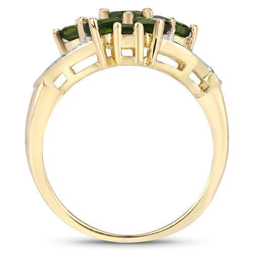 1.26 Carat Genuine Chrome Diopside .925 Sterling Silver Ring by Bids.com