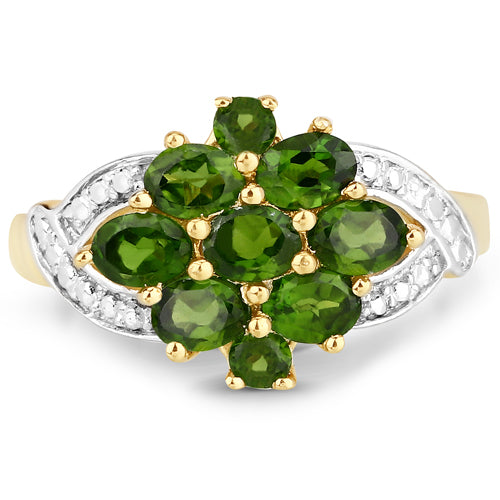 1.26 Carat Genuine Chrome Diopside .925 Sterling Silver Ring by Bids.com