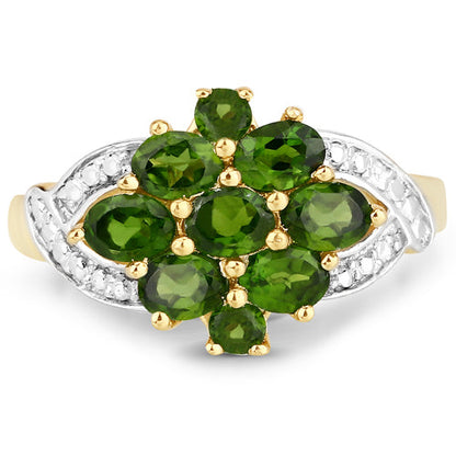 1.26 Carat Genuine Chrome Diopside .925 Sterling Silver Ring by Bids.com