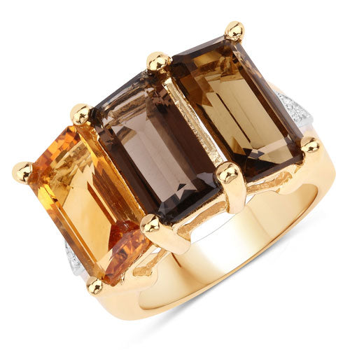 8.17 Carat Genuine Multi Stones .925 Sterling Silver Ring by Bids.com