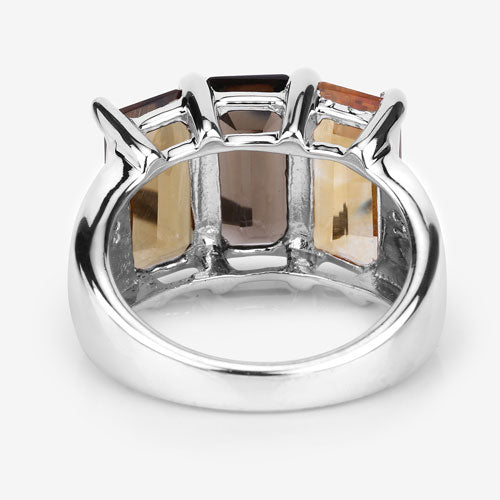 8.17 Carat Genuine Multi Stones .925 Sterling Silver Ring by Bids.com