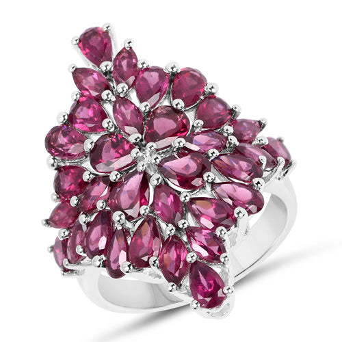 7.52 Carat Genuine Rhodolite .925 Sterling Silver Ring by Bids.com