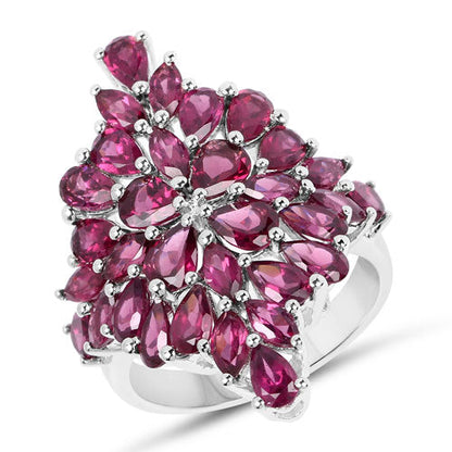 7.52 Carat Genuine Rhodolite .925 Sterling Silver Ring by Bids.com