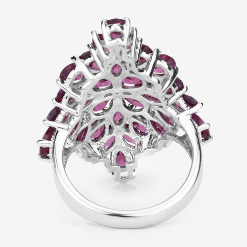 7.52 Carat Genuine Rhodolite .925 Sterling Silver Ring by Bids.com