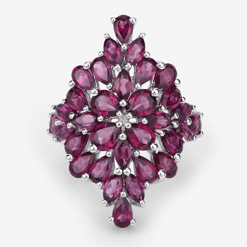7.52 Carat Genuine Rhodolite .925 Sterling Silver Ring by Bids.com